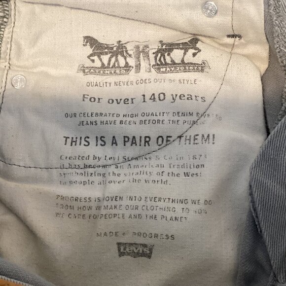 Levi's 511 Jeans Light Gray Straight Slim 5-Pocket 29x32 (*30x30) #206M - Picture 8 of 11